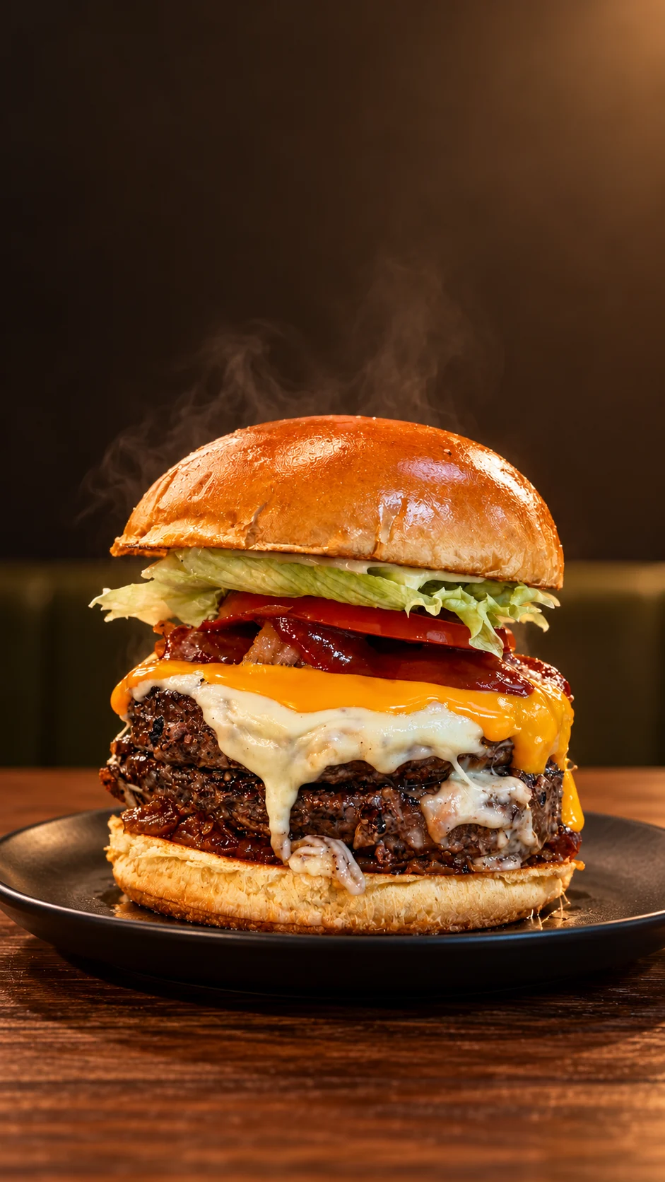 Santo Burguer ilustrativo, com dois discos de carne